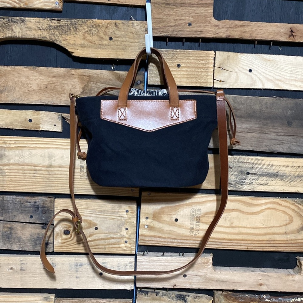 MADEWELL The Canvas Mini Drawstring‎ Black Crossbody Bag. - Picture 10 of 13